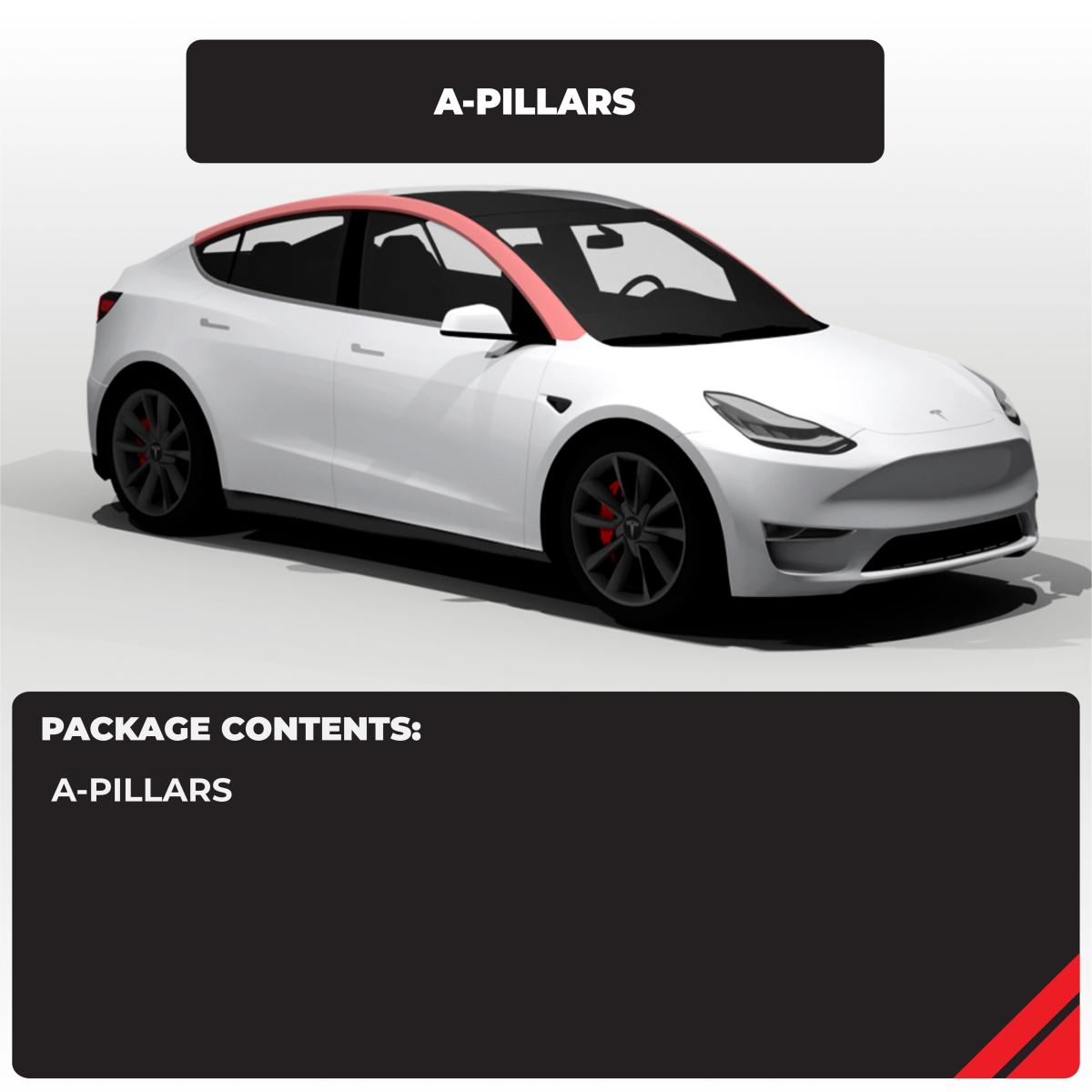 Tesla Model Y A-Pillar Individual Paint Protection Film - Drive Protected Shop