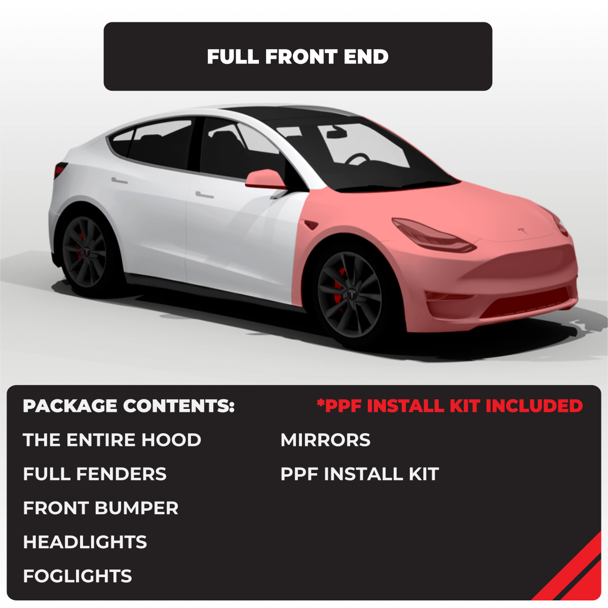 Tesla Model Y Full Front End Paint Protection Film - Drive Protected Shop
