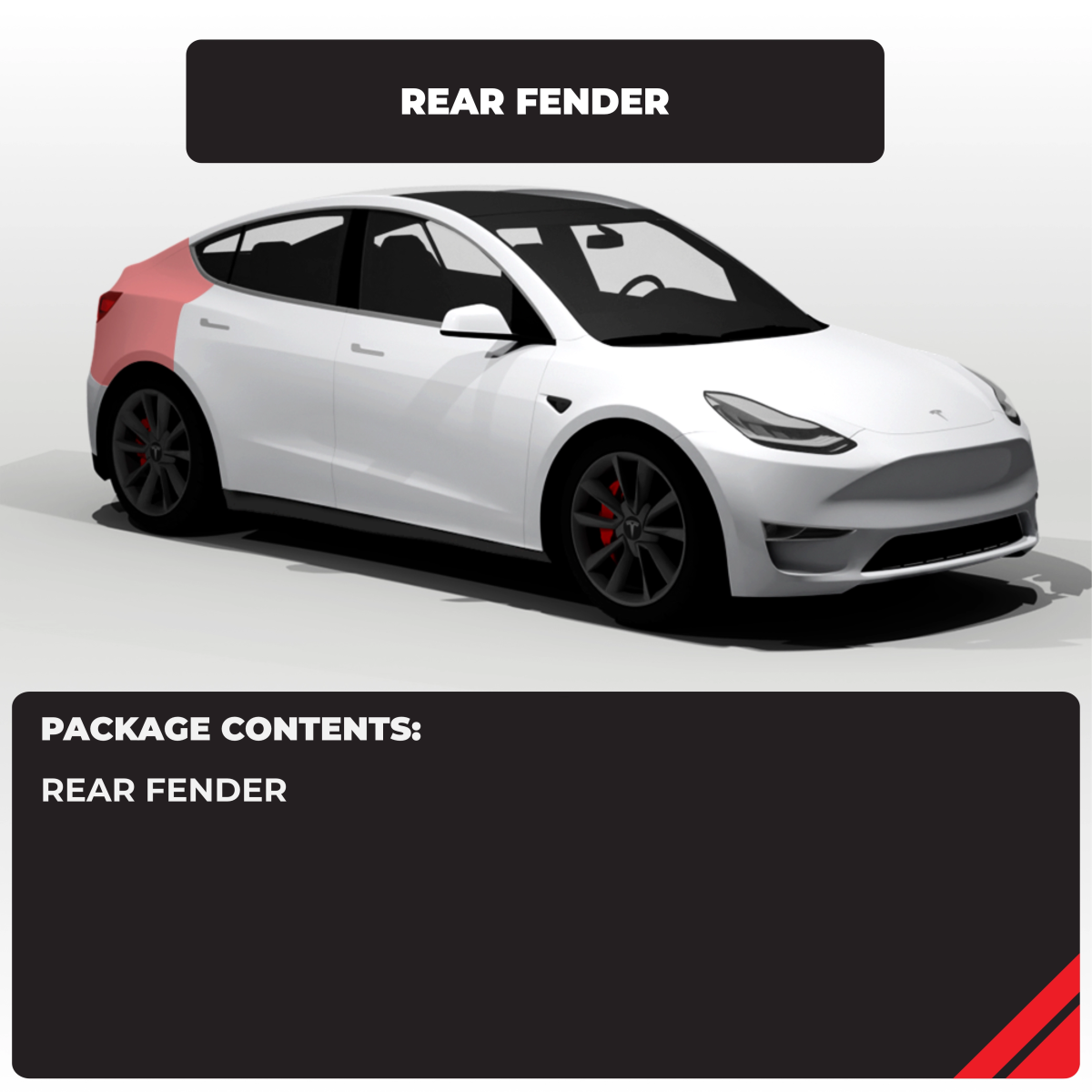 Tesla Model Y Rear Fender Individual Paint Protection Film - Drive Protected Shop